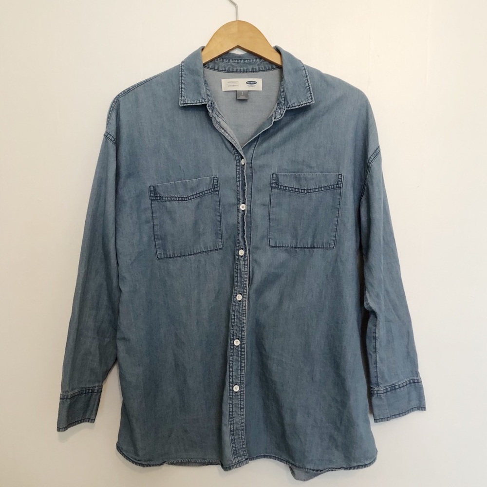 Denim button down shirt